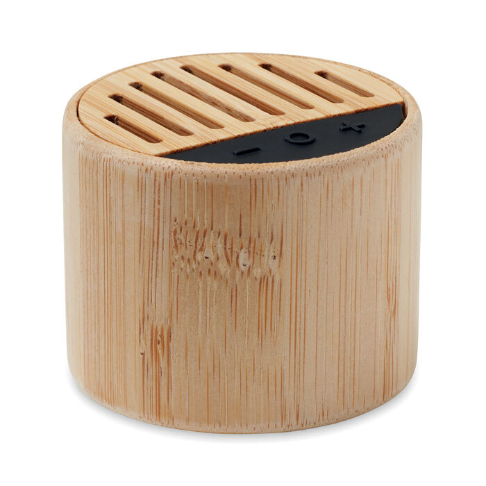 ROUND LUX. Speaker wireless tondo in bamb&ugrave; - MO6818