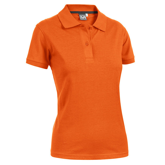 Polo angy jersey arancio donna - e0490