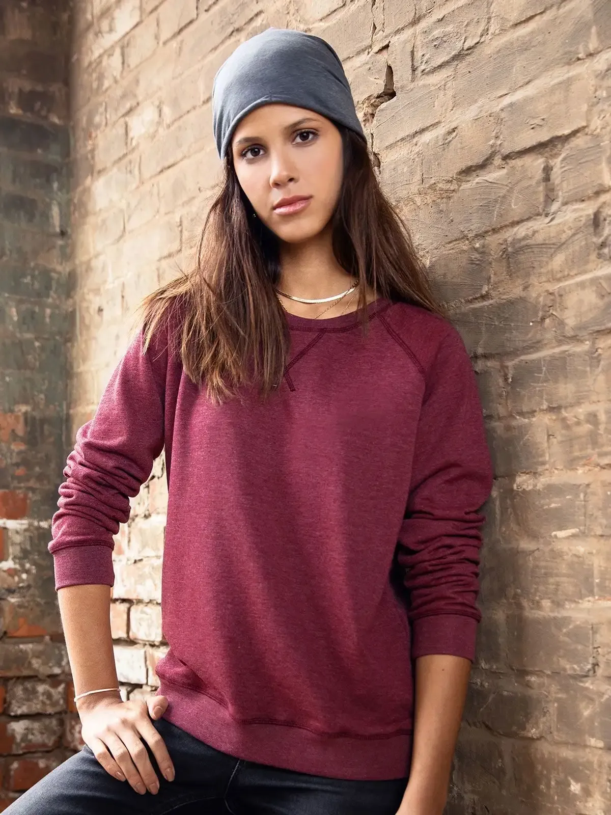 Felpa da donna in tessuto di alta qualità french terry - James & Nicholson - JN8021