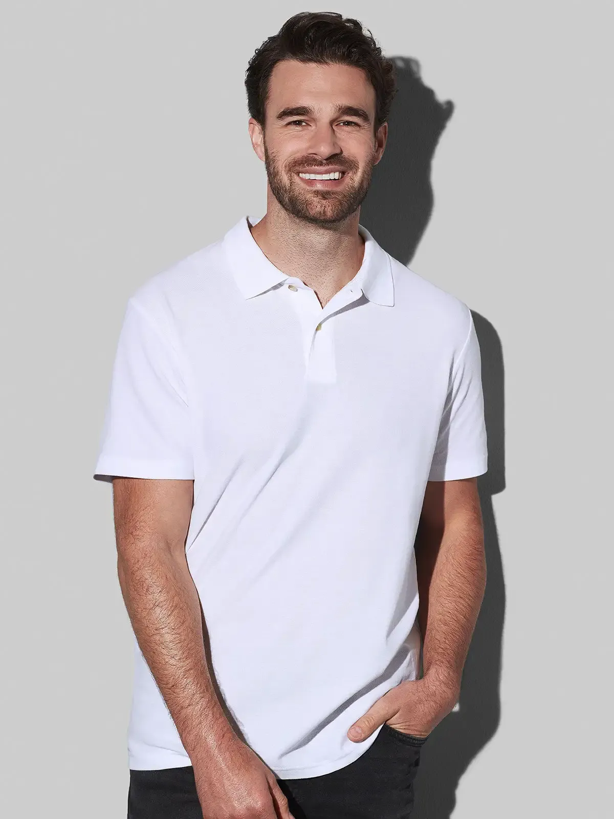 Polo a manica corta con due bottoni stile corno e cuciture laterali - Stedman - ST3000