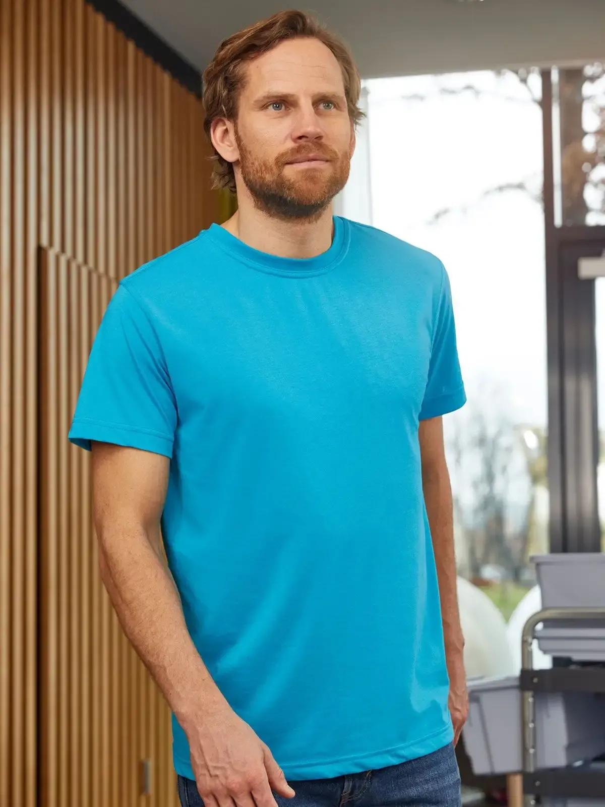 T-shirt da lavoro da uomo in misto di cotone e poliestere - James & Nicholson - JN838