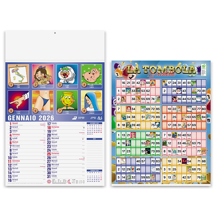 Calendario olandese illustrato Cabala - PA114