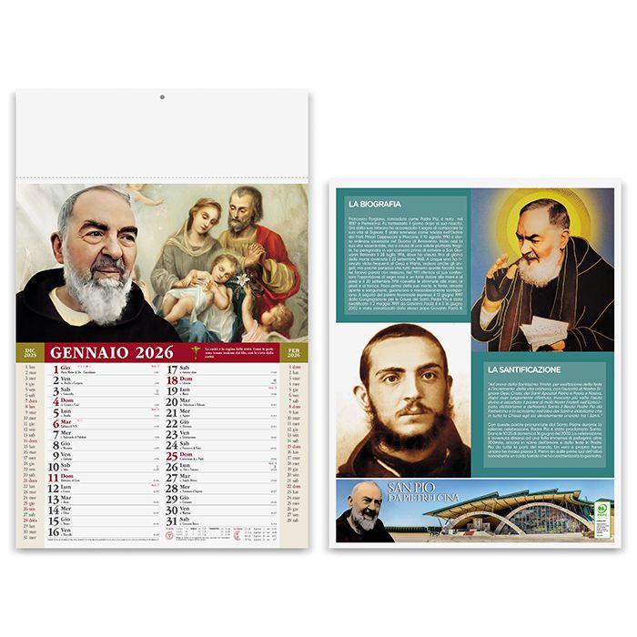 Calendario olandese illustrato San Pio - PA100