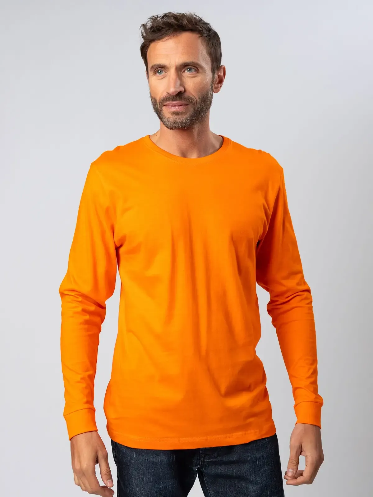 T-shirt Evolution Ls a manica lunga con collo e polsini con costina - Bs - BS100