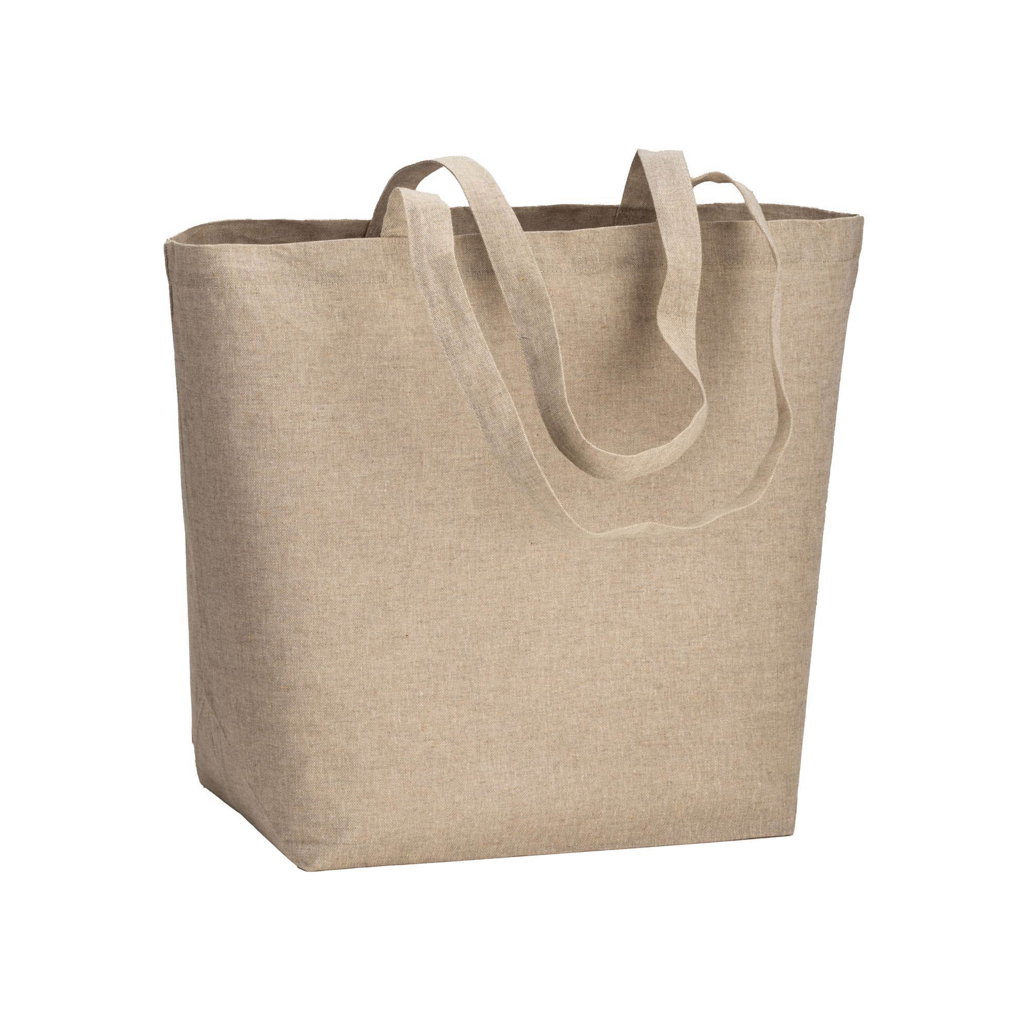Shopper in cotone riciclato 120 g/m2 con interno laminato in PP - 24140