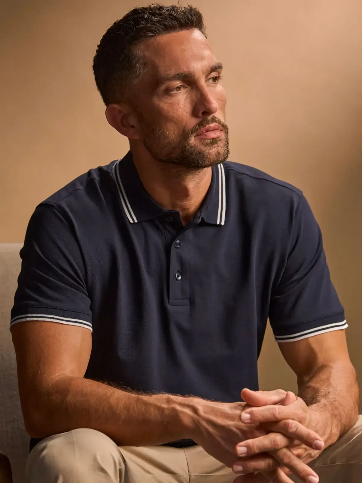 Polo a maniche corte in mini piqué a doppie righe di colore - Tee Jays - TJ1407