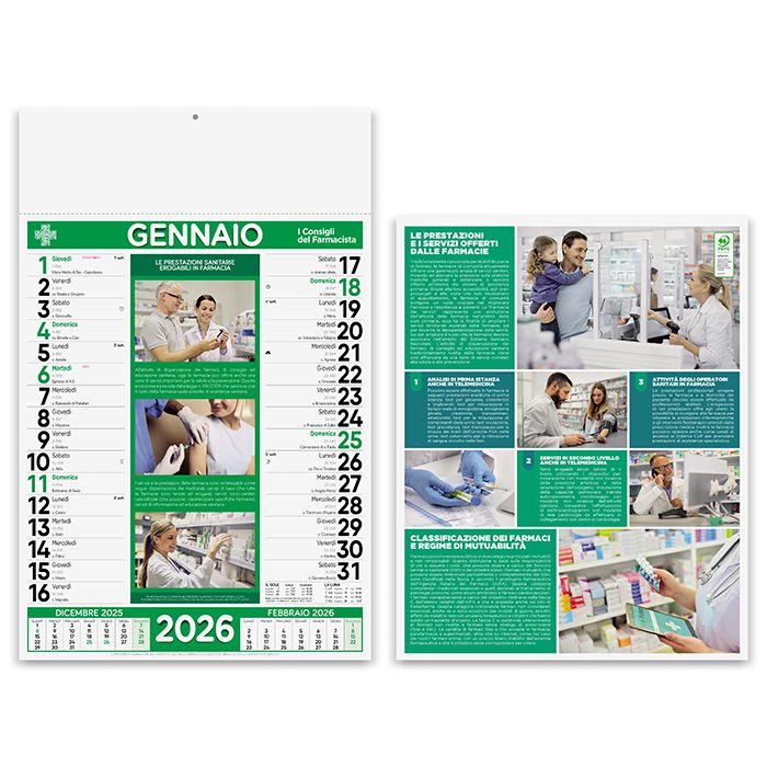 Calendario olandese illustrato Farmacia - PA154
