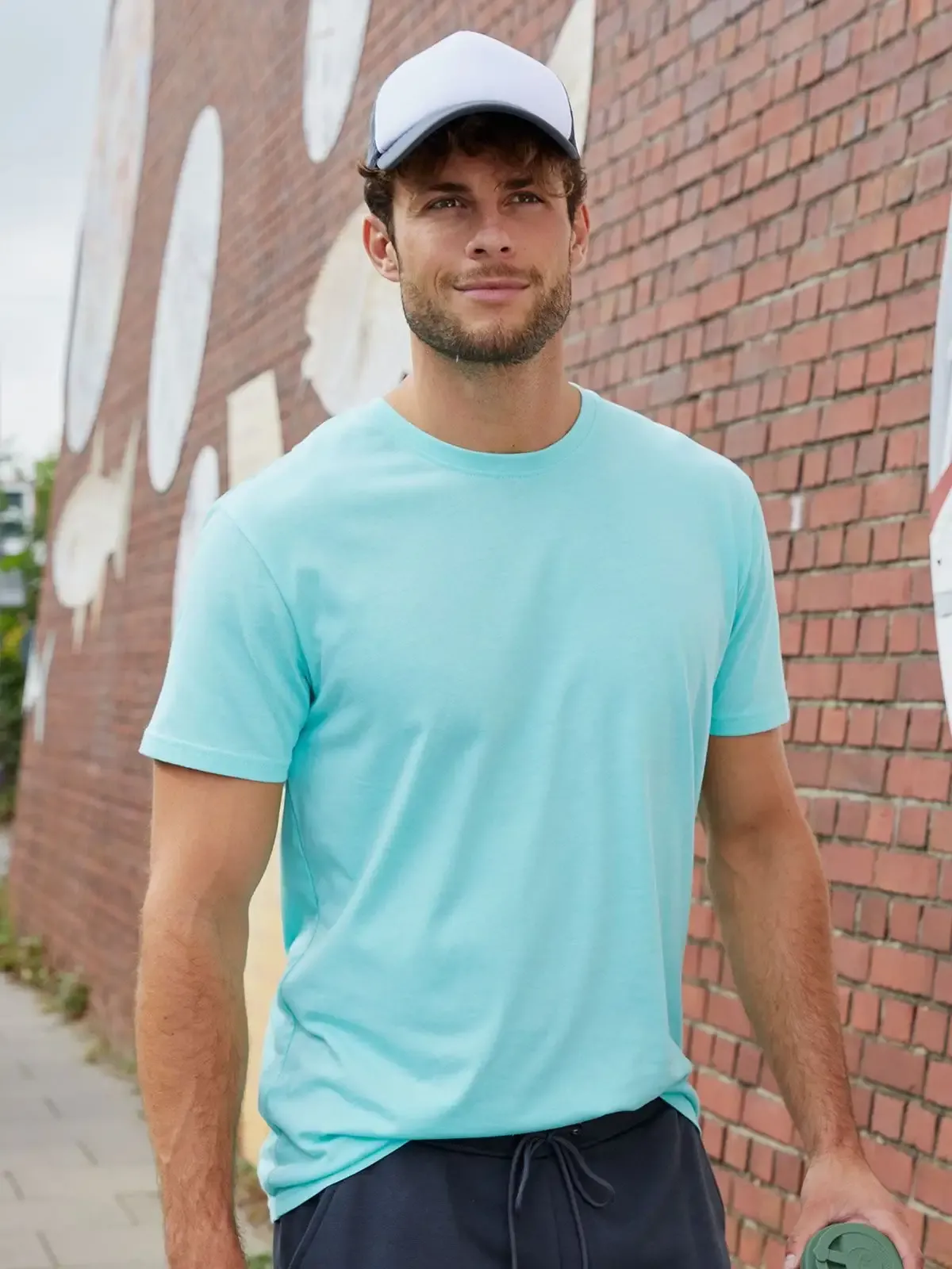 T-shirt da uomo con girocollo e polsini con elastane - James & Nicholson - JN8008