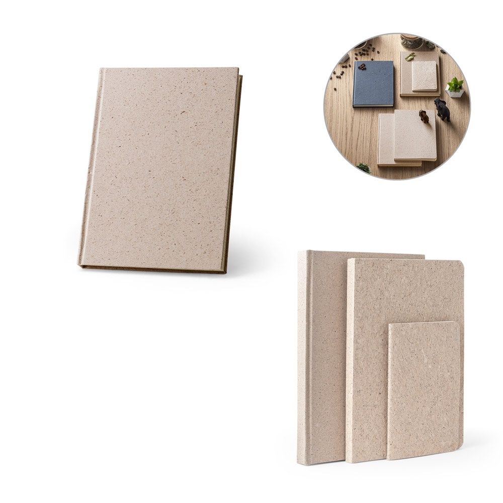 TEAPAD RIGID. Block notes A5 con copertina rigida fabbricata tramite gli scarti delle foglie di tè (65%) - 93296