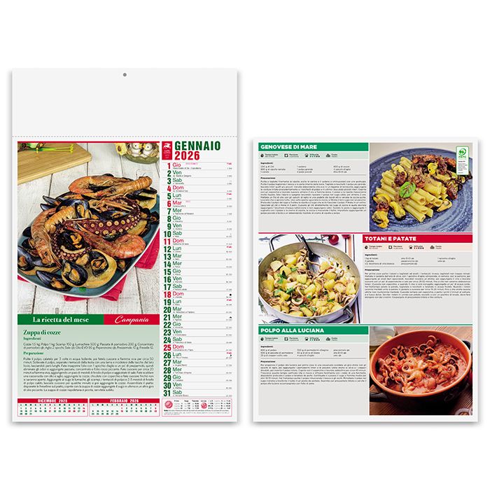 Calendario olandese illustrato Gastronomia - PA132
