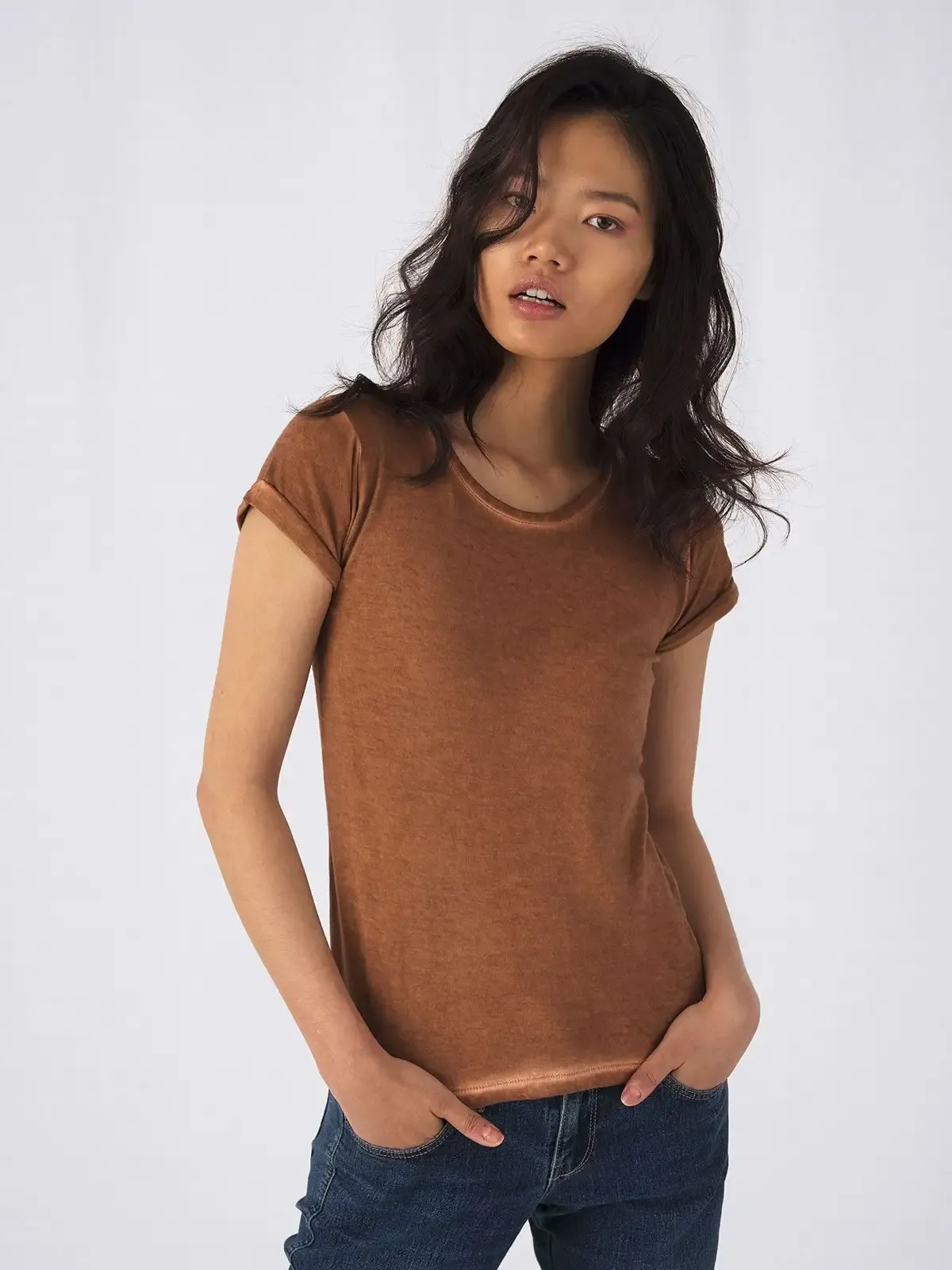 Maglietta da donna manica corta set-in e girocollo - B&C - BCTWD71