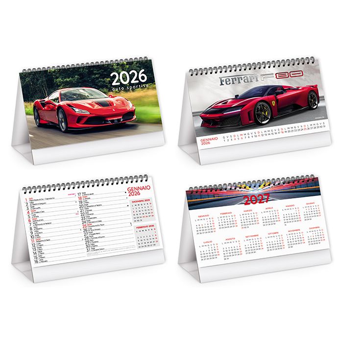 Calendario da tavolo illustrato Auto sportive - PA406