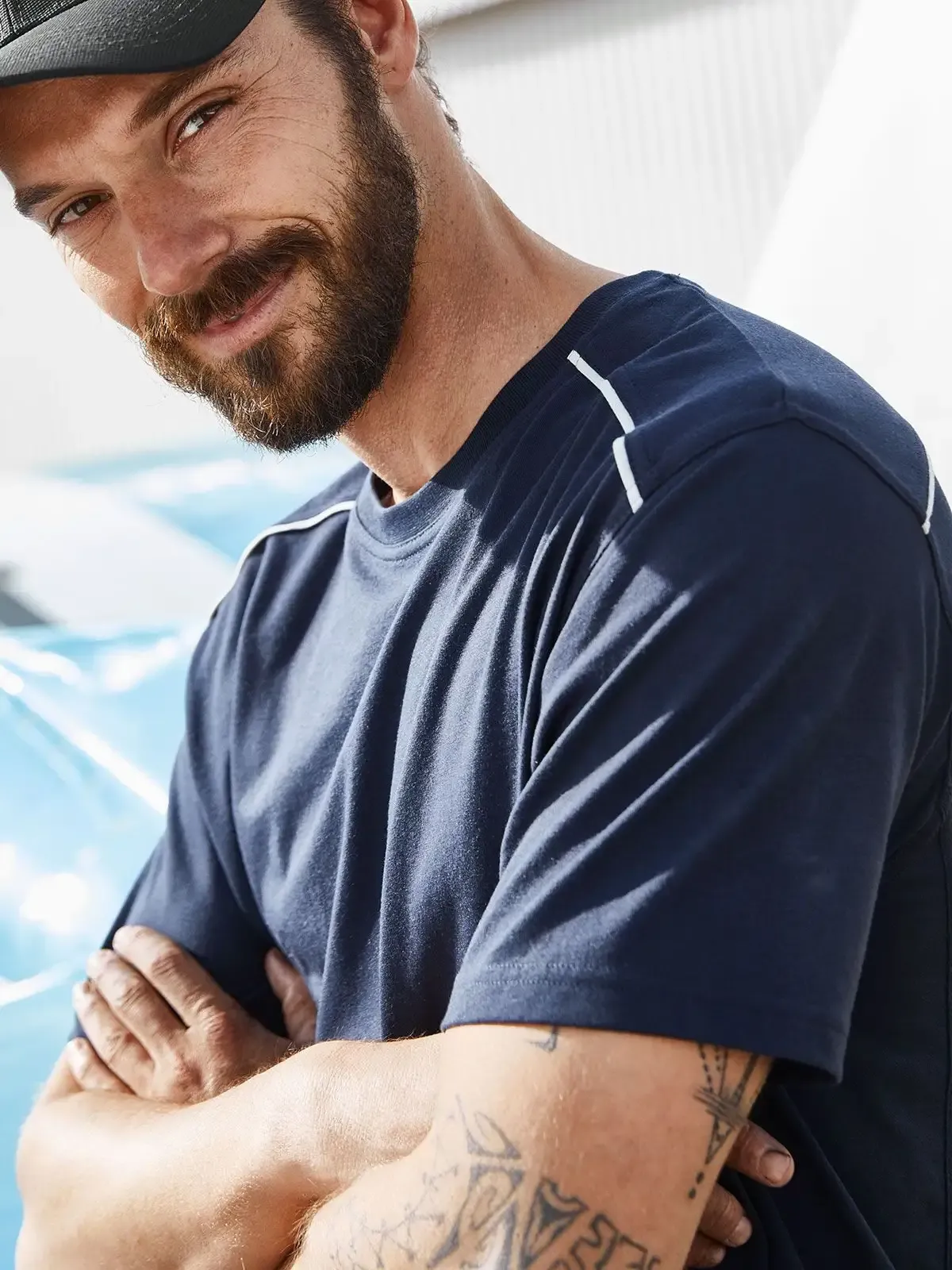 T-shirt da lavoro da uomo in tessuto misto cotone e poliestere - James & Nicholson - JN890