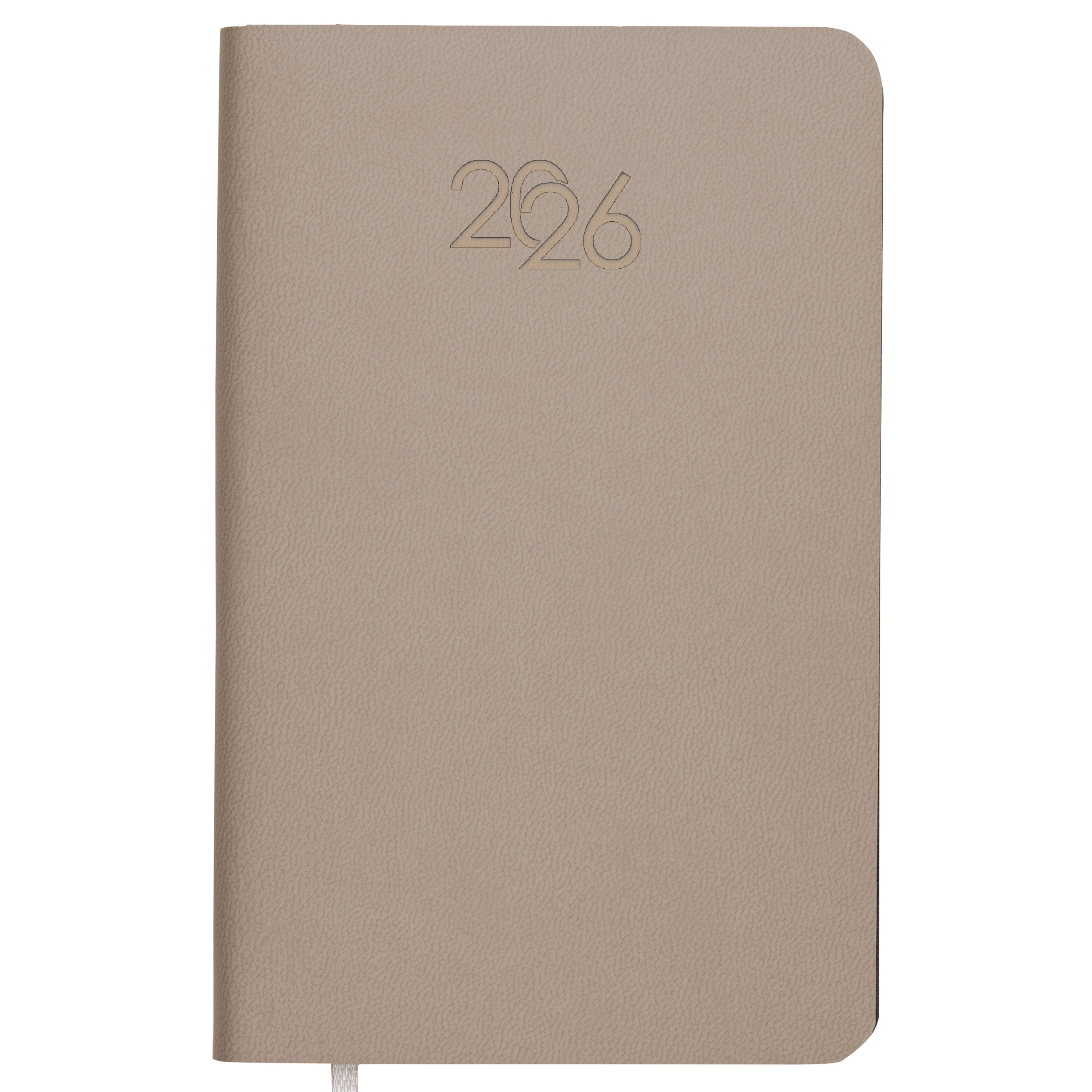 Agenda tascabile settimanale 2026 con copertina flessibile in PU termovirante - 26745