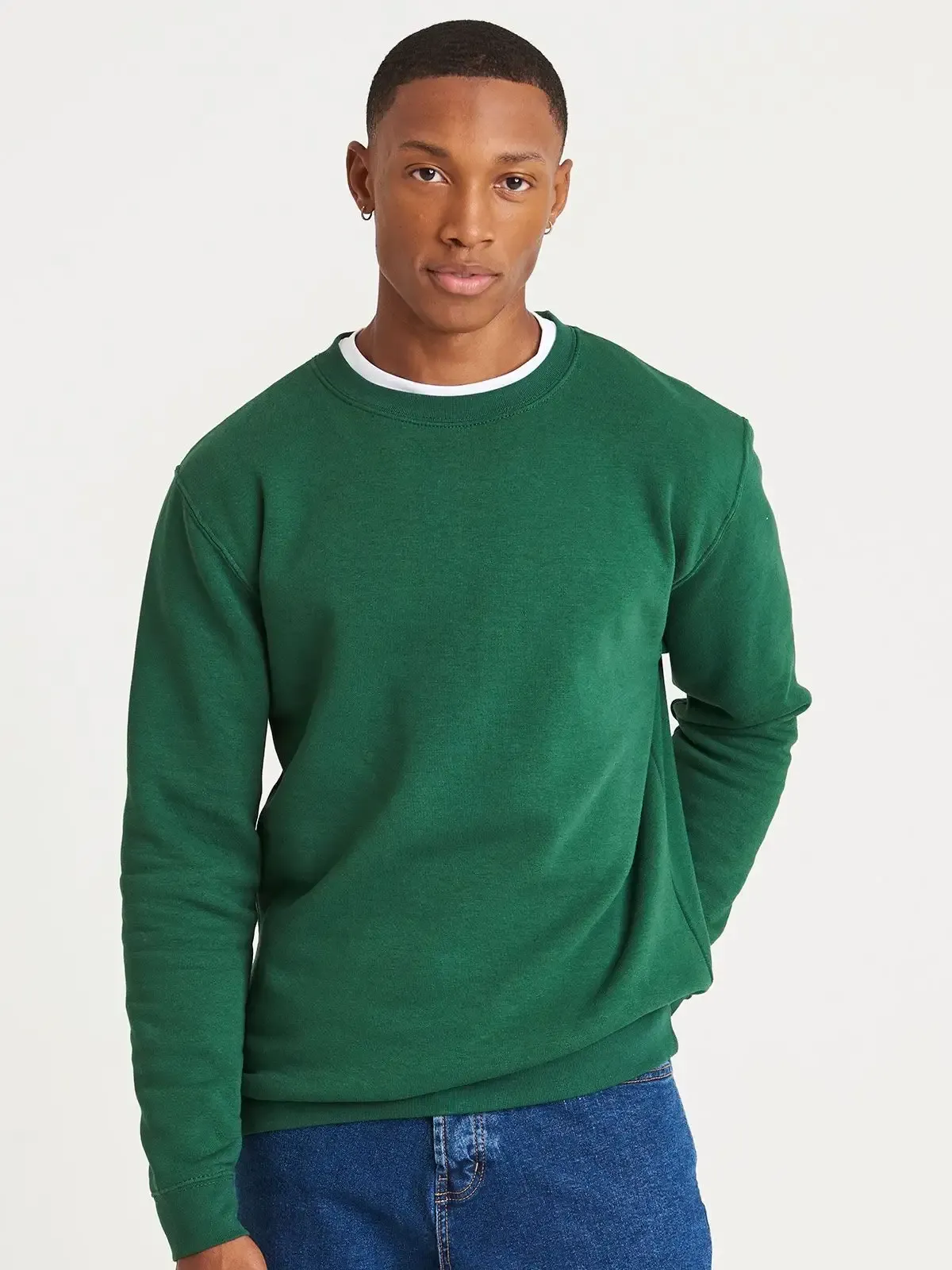 Felpa girocollo con nastro di rinforzo sul collo e cuciture doppie - Awdis Just Hoods - JH230