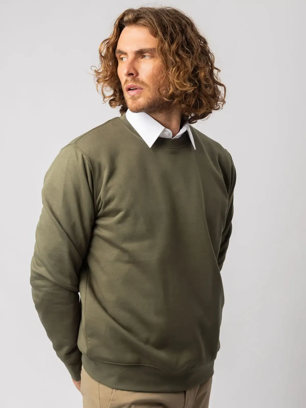 Felpa Ginger a girocollo e felpata internamente - Bs - BS341