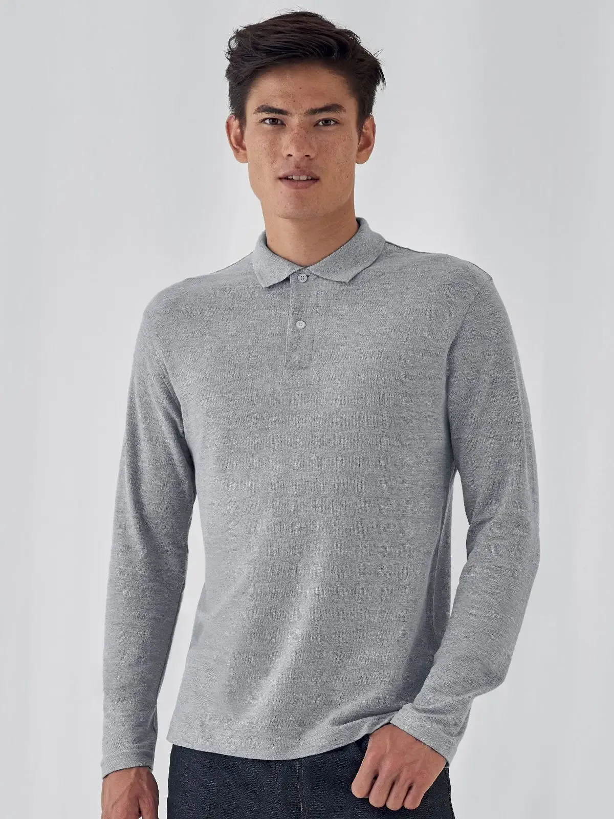 Polo a maniche lunghe con struttura con cuciture laterali - B&C - BCPUI12