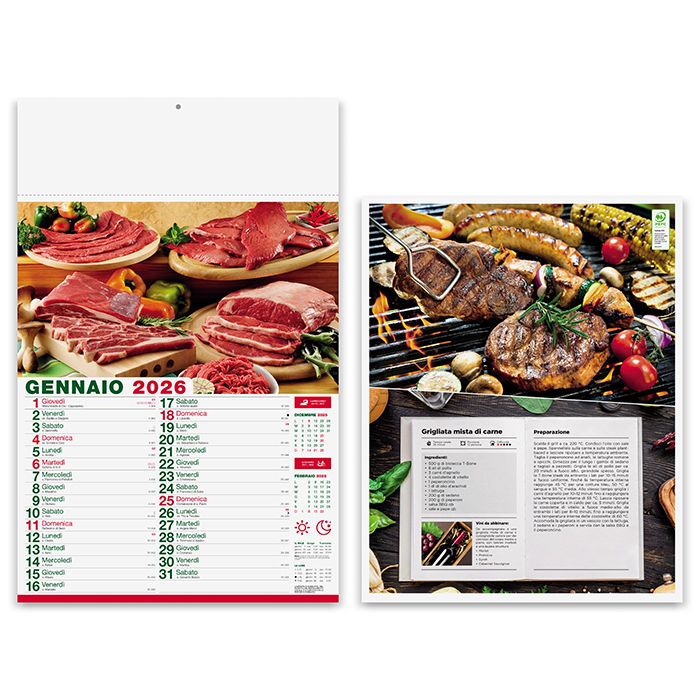 Calendario olandese illustrato Carni - PA142