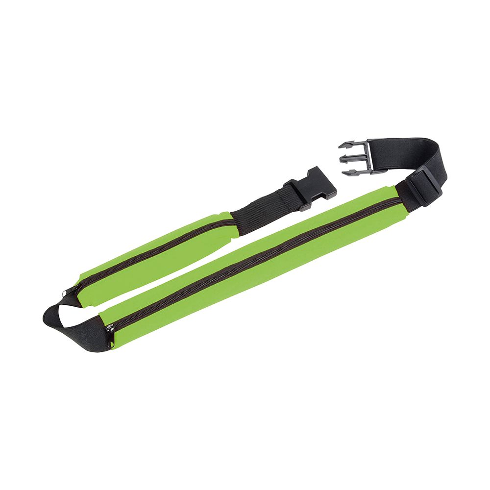 Marsupio slim in tessuto spandex elastico, con 2 tasche e cintura regolabile - 15129