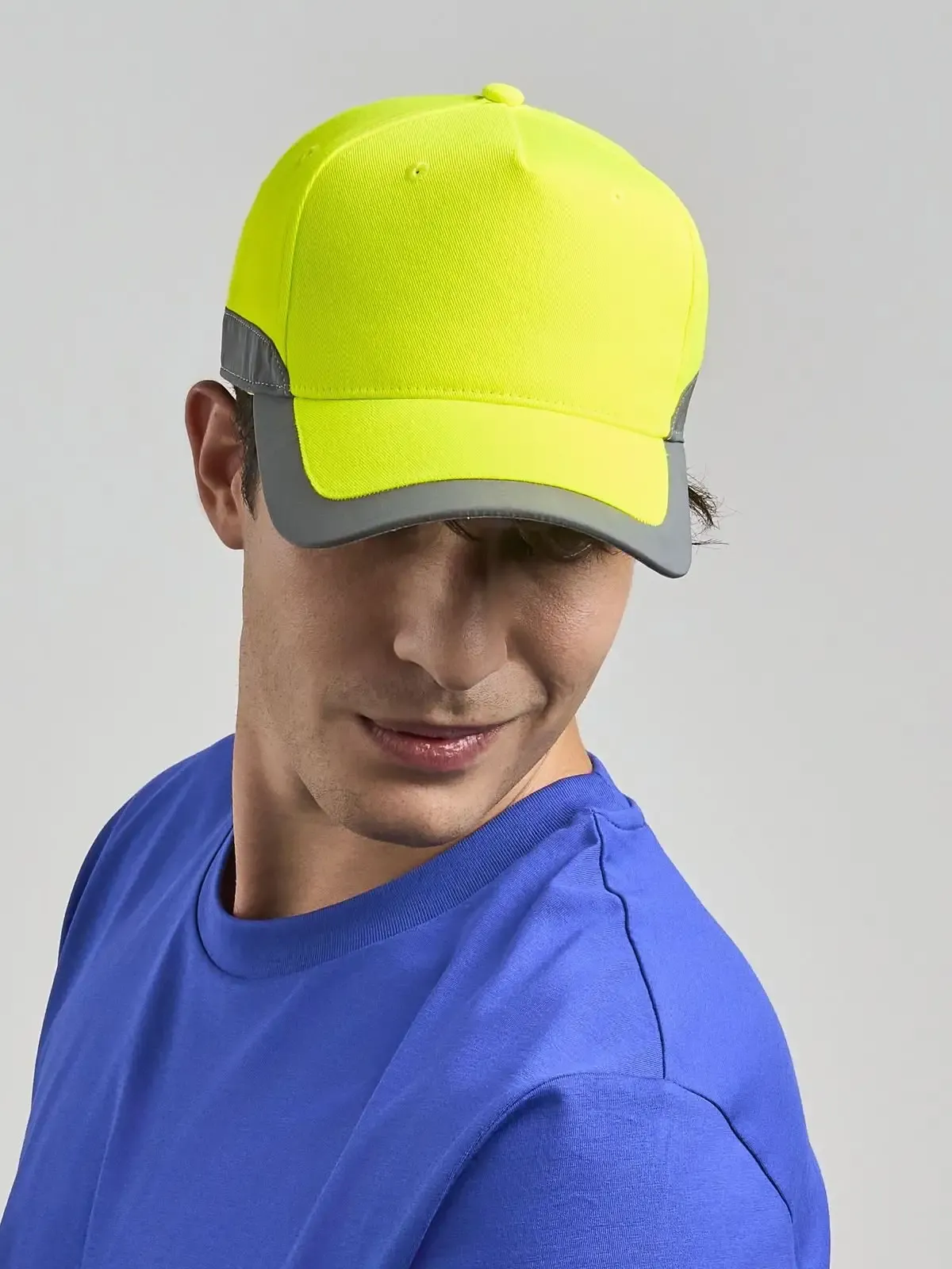 Cappello a 5 pannelli ad alta visibilità 100% poliestere riciclato - Atlantis - ATHLPS