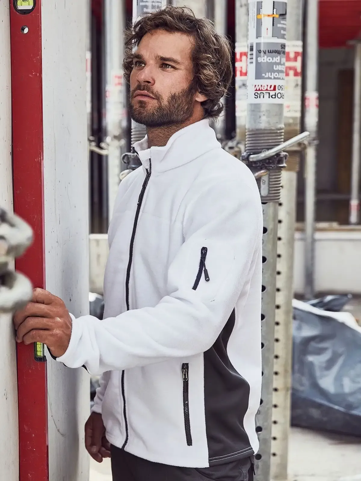 Giacca da lavoro da uomo in pile resistente in materiale misto - James & Nicholson - JN842