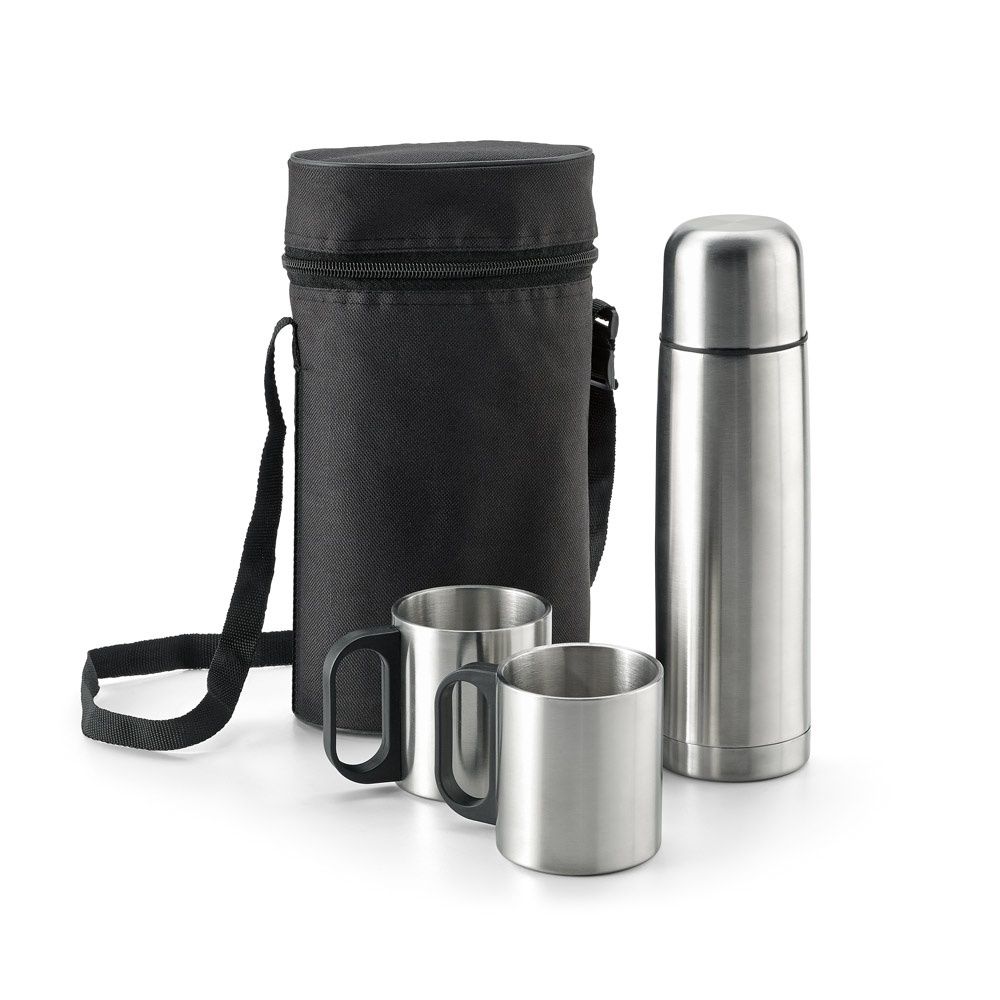 DURANT. Set con thermos e tazze in acciaio inossidabile - 94609