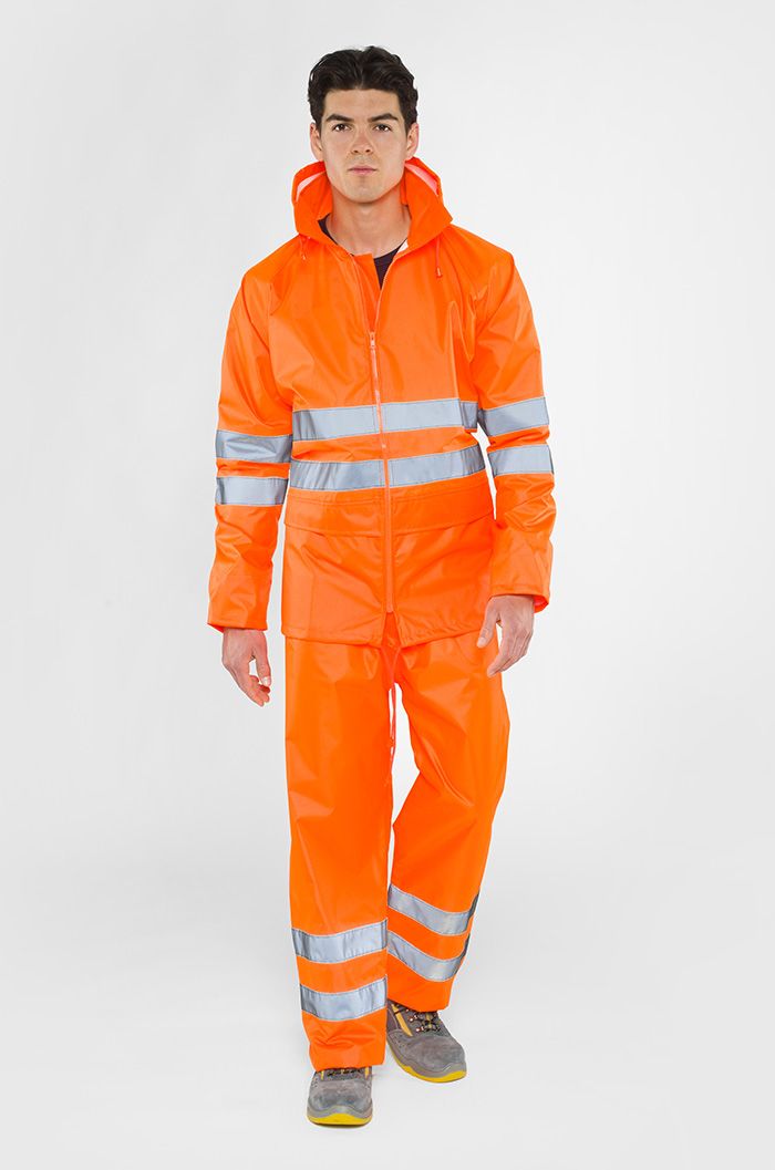 Completo da lavoro impermeabile alta visibilità  - Sottozero - 1605