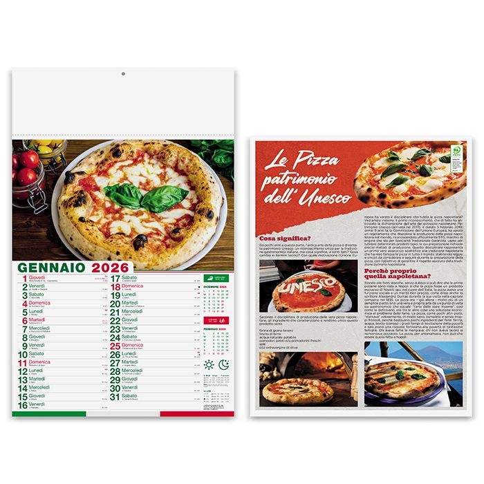 Calendario olandese illustrato Pizza - PA136