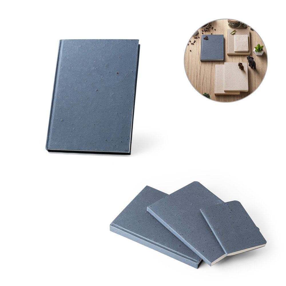 COFFEEPAD RIGID. Block notes A5 con copertina semirigida fatta con gli scarti della buccia di caffé (65%) - 93295