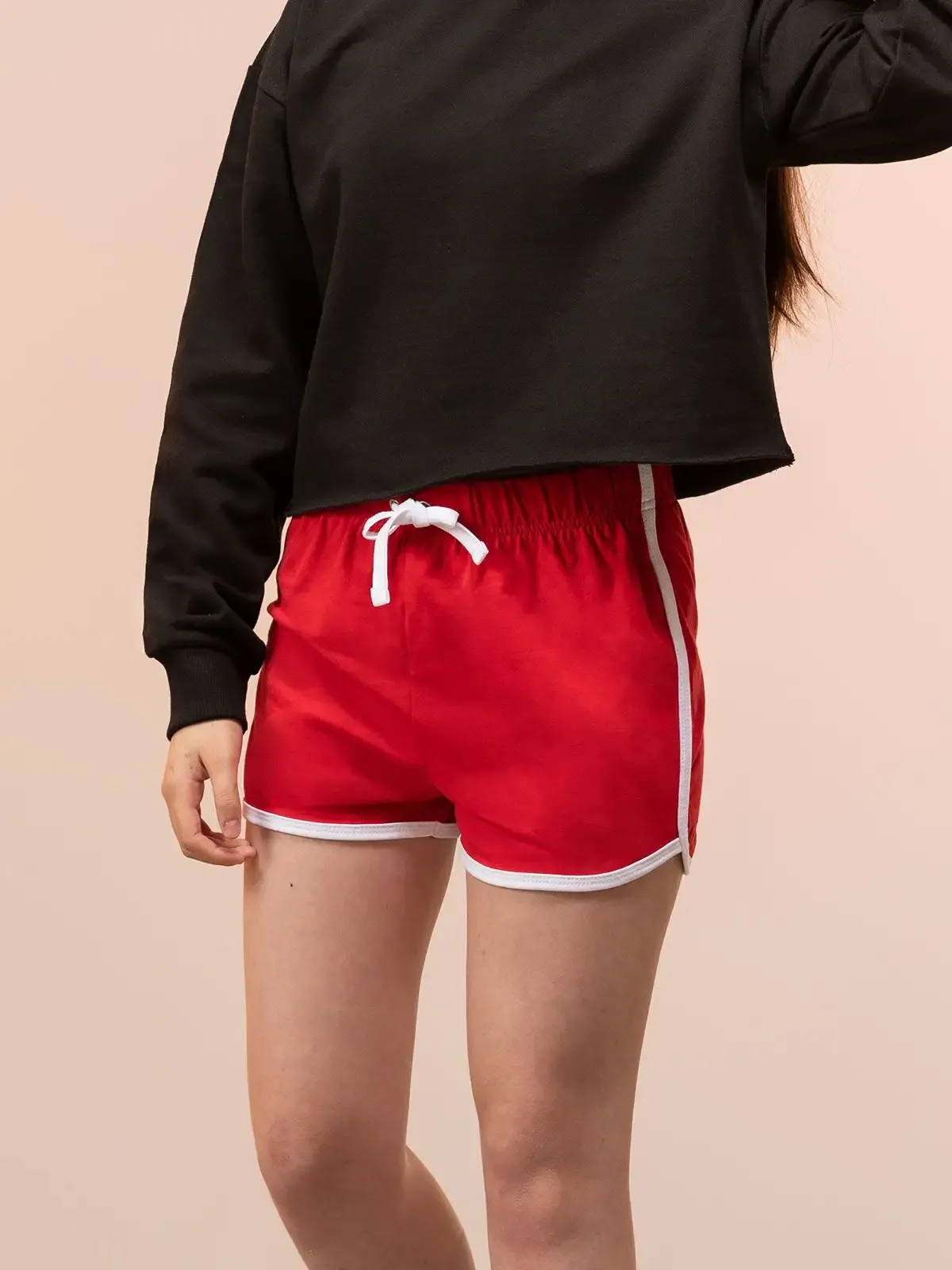 Pantaloncini dal look retrò con cuciture orlo e cordoncino - Skinnifit - SKSM069