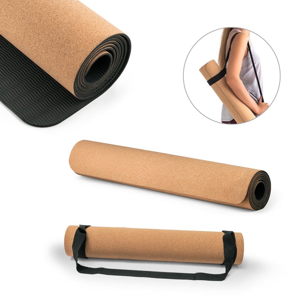 GERES. Tappetino per yoga in sughero e TPE, spessore fino a 3.7 mm - 98138