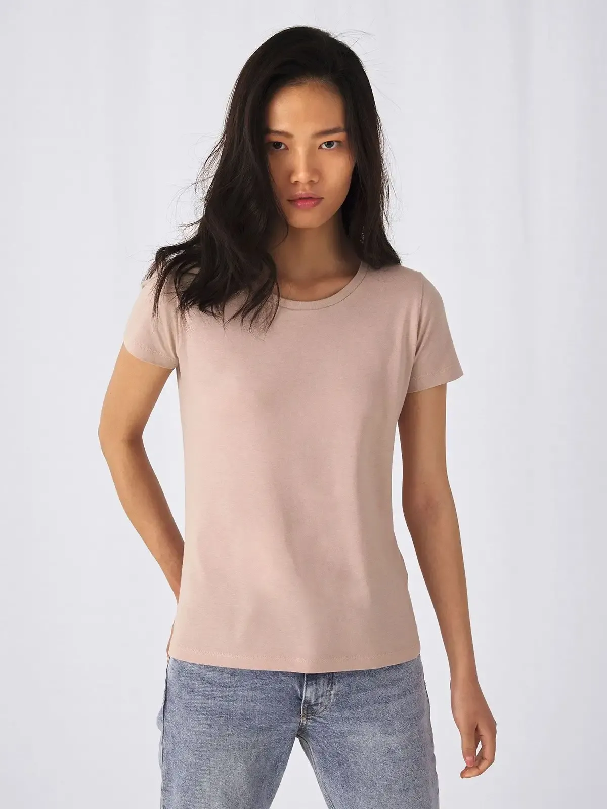 T shirt da donna a maniche corte e cuciture rinforzate su collo e spalle - B&C - BCTW043