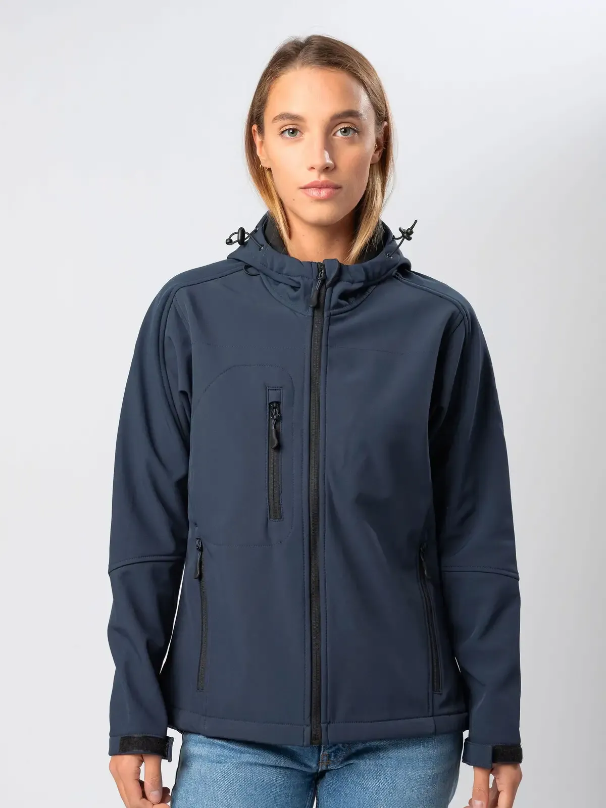 Giacca da donna in softshell a 3 strati con cappuccio - Bs - BSW552