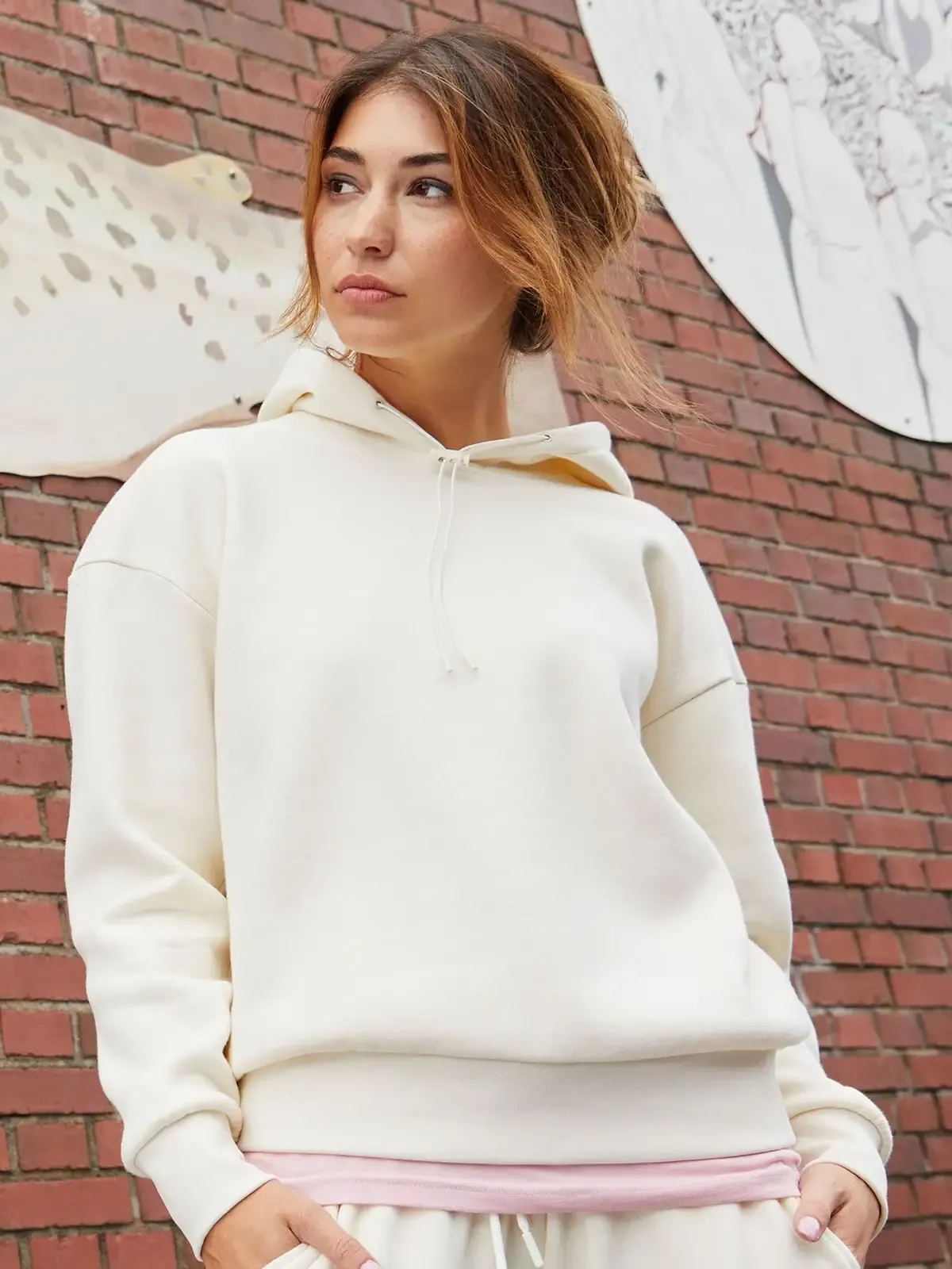 Felpa da donna Lounge oversize con cappuccio - James & Nicholson - JN8033