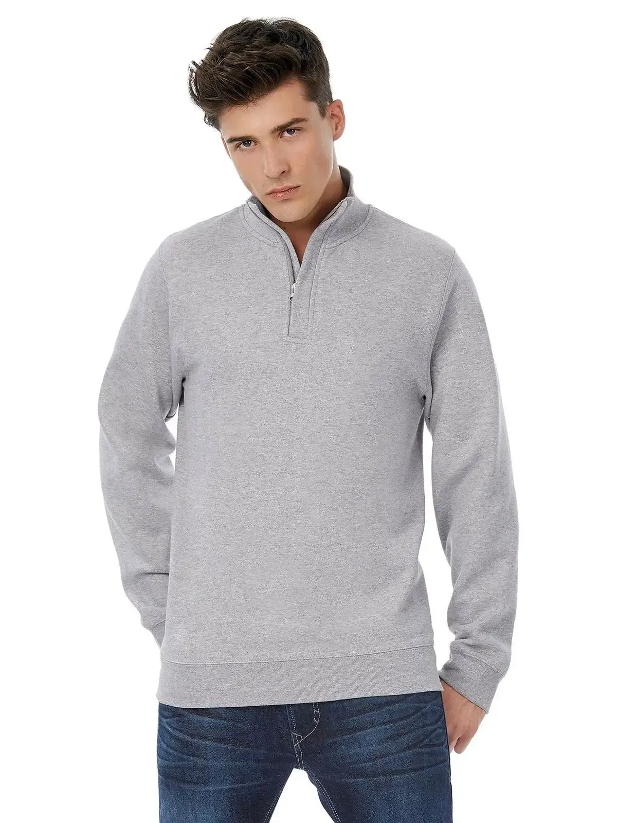 Felpa con maniche set-in e zip nascosta - B&C - BCID004