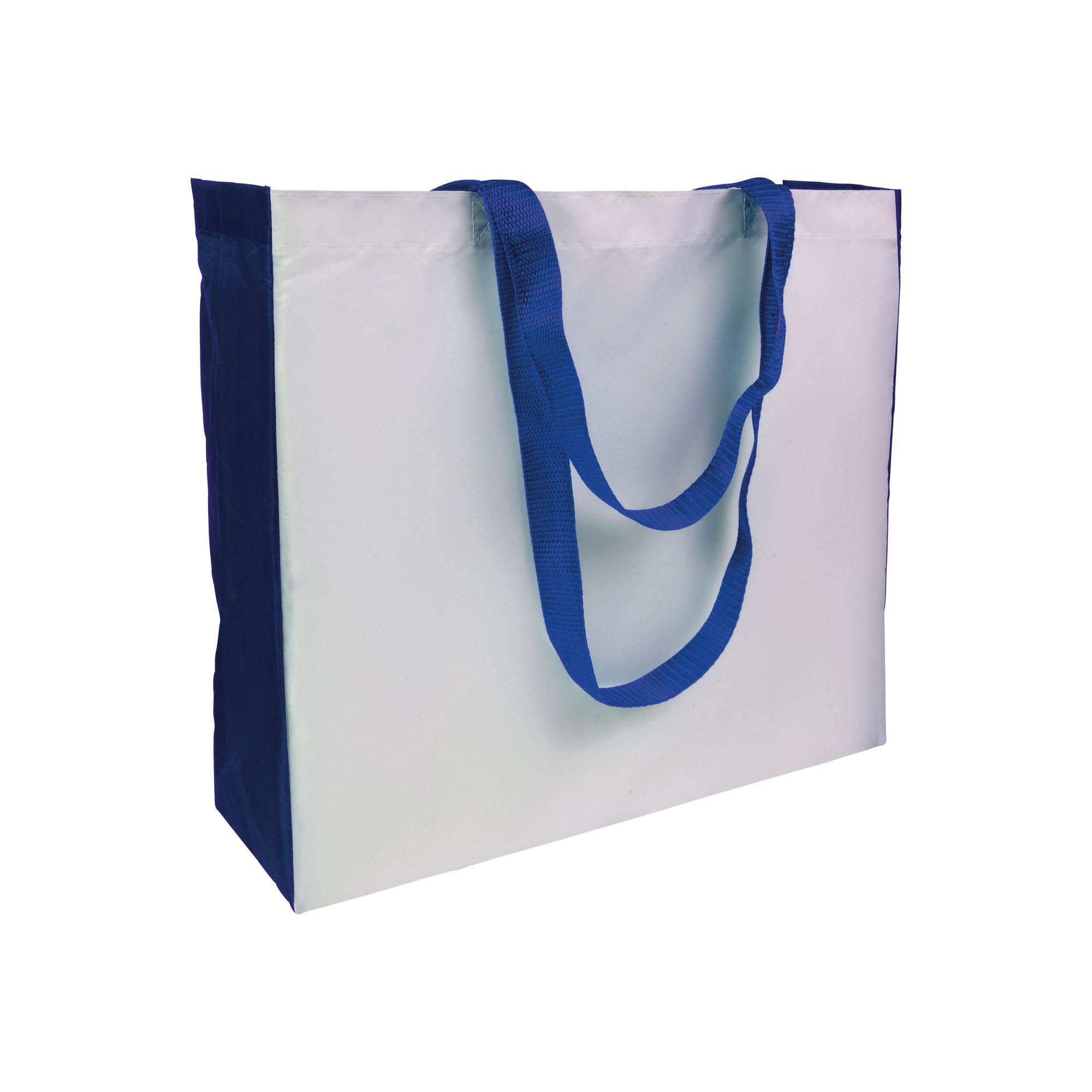 Shopper con soffietto colorato in poliestere 210D resistente al calore - 17116