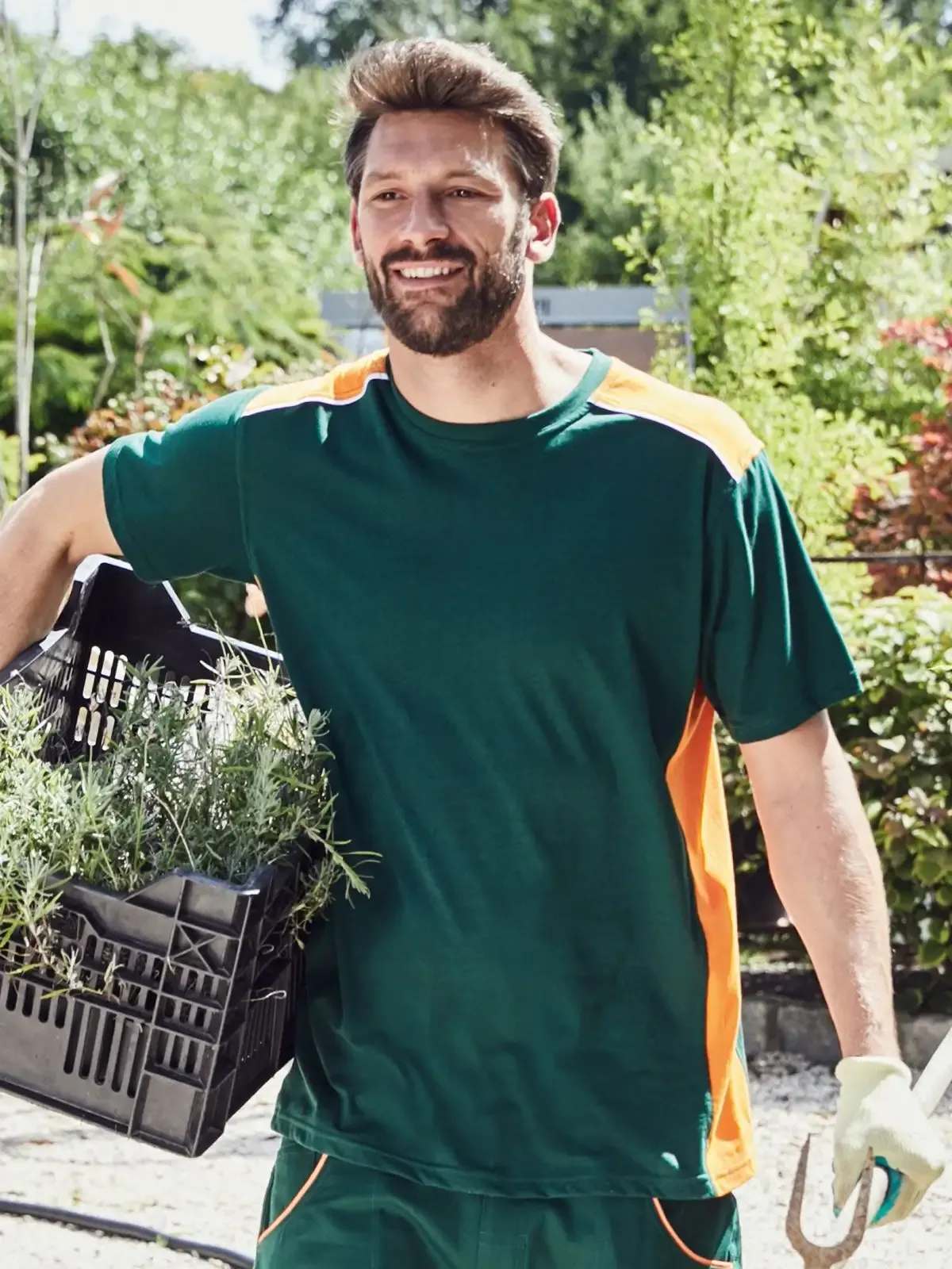 T-shirt da lavoro da uomo maniche corte set-in - James & Nicholson - JN860