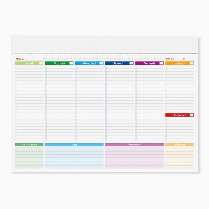 Mini planning multicolor - PA806
