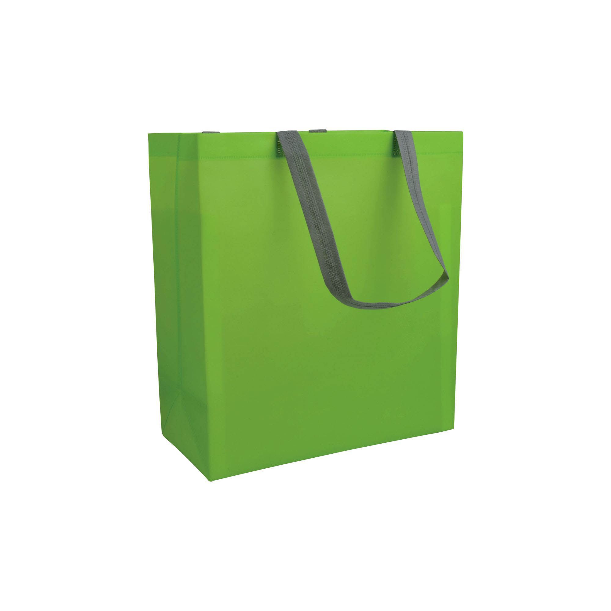 Shopper con soffietto in TNT laminato 100 g/m2 termosaldato, manici corti - 16121