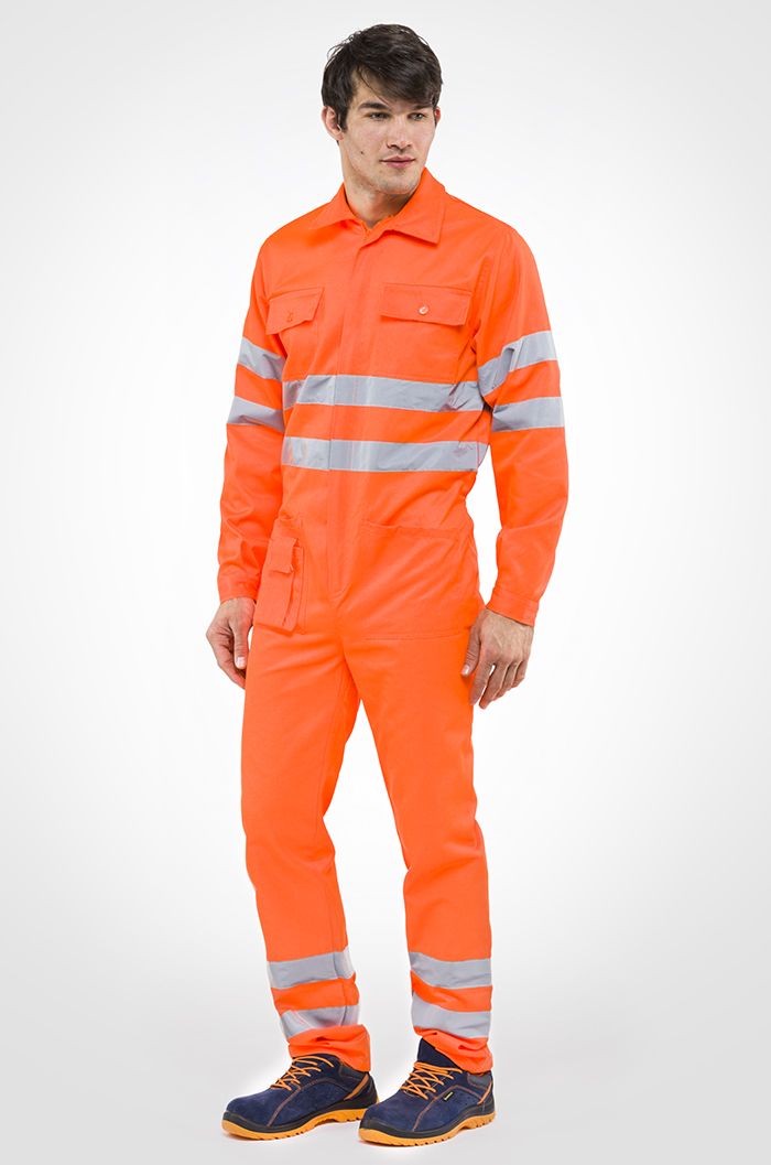 Tuta da lavoro intera ad alta visibilità in poliestere e cotone  - Sottozero job - 1520X