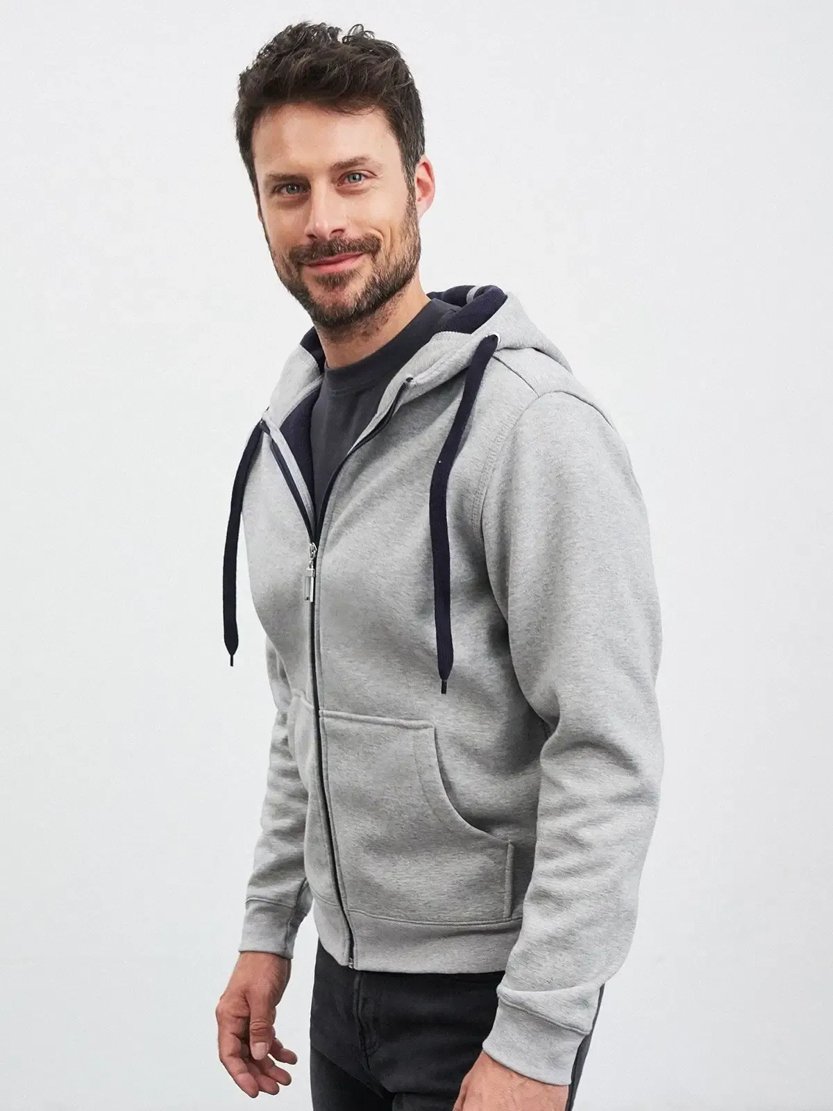 Felpa da uomo double face sportiva con maniche set-in - James & Nicholson - JN355