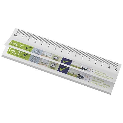 Foglietti adesivi in materiale riciclato con righello stampato da 15cm Sticky-Mate® - 21261