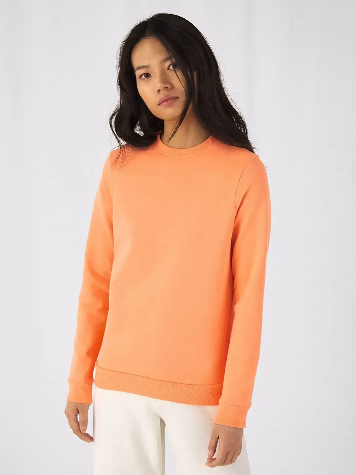 Felpa da donna Set in con girocollo minimal e maniche set-in - B&C - BCWW02W