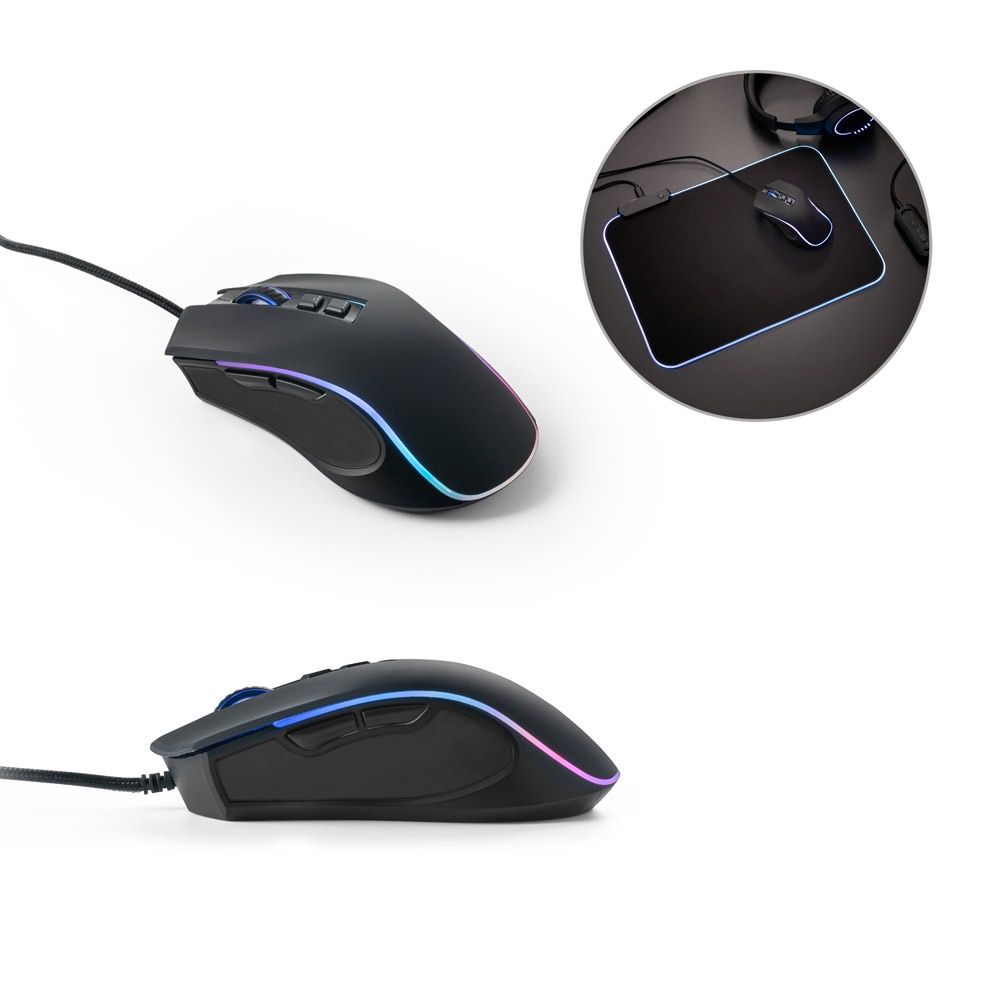 THORNE MOUSE RGB. Mouse da gioco con cavo da 1.5 m e luci LED RGB in ABS - 97133