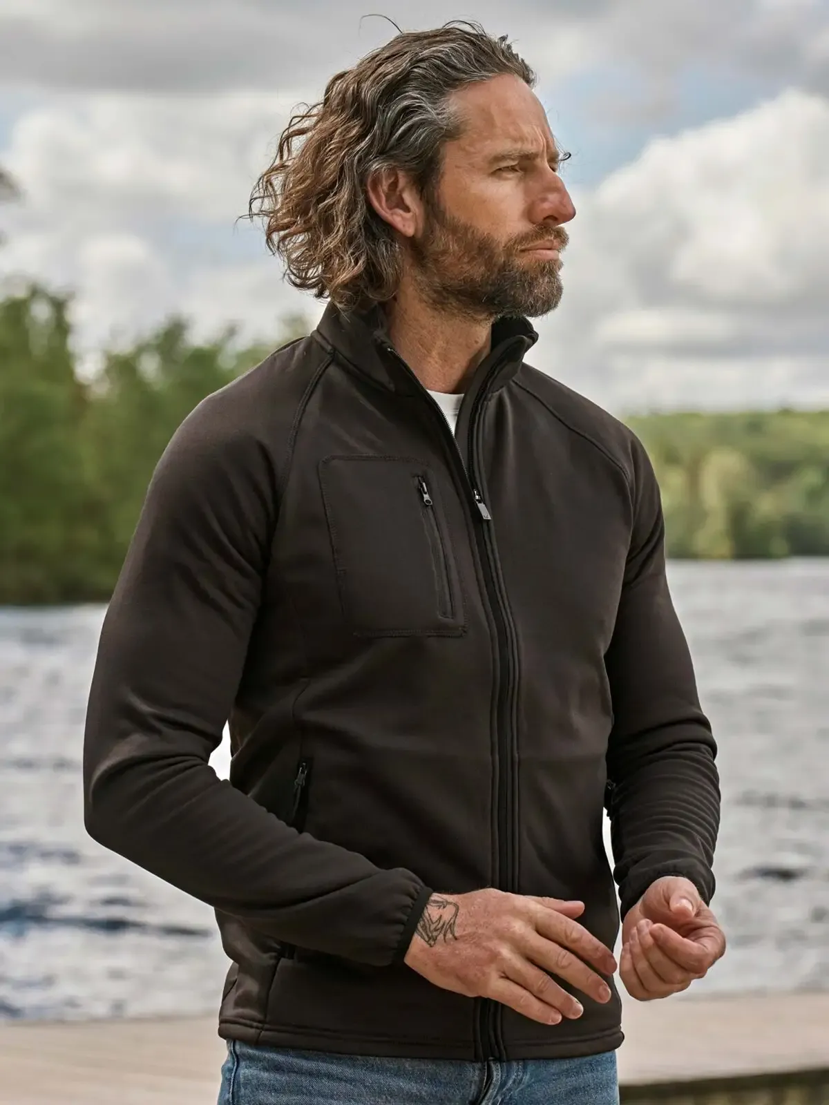 Pile elasticizzato con zip unisex in tessuto morbido - Tee Jays - TJ9100