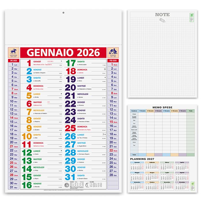 Calendario olandese Olandese multicolor - PA600