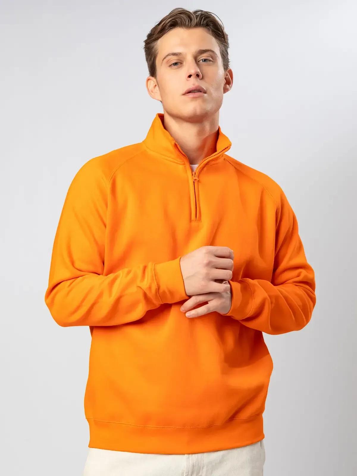 Felpa Sirio con maniche raglan e zip coperta - Bs - BS330