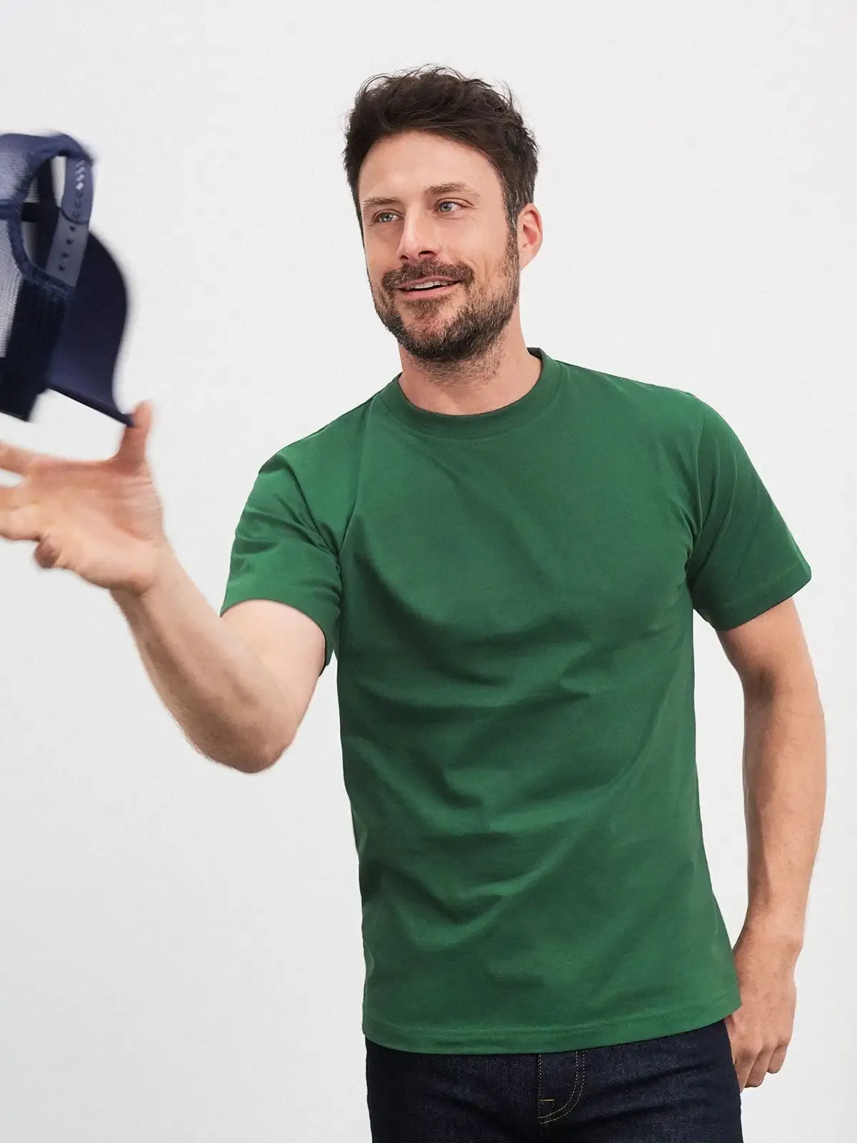 Maglietta in resistente single jersey con collo rotondo con elastan - James & Nicholson - JN002