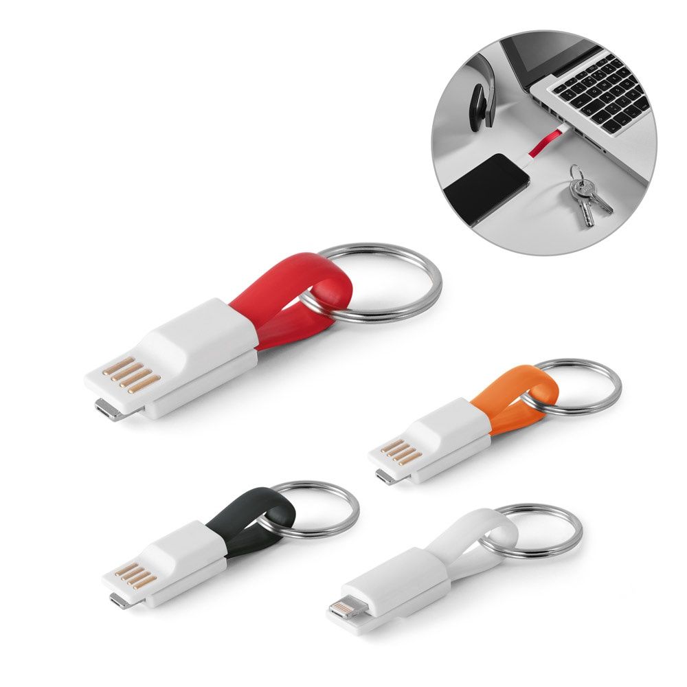 RIEMANN. Cavetto USB con connettore 2 in 1 in ABS e PVC - 97152
