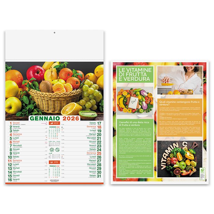 Calendario olandese illustrato Frutta e verdura - PA146